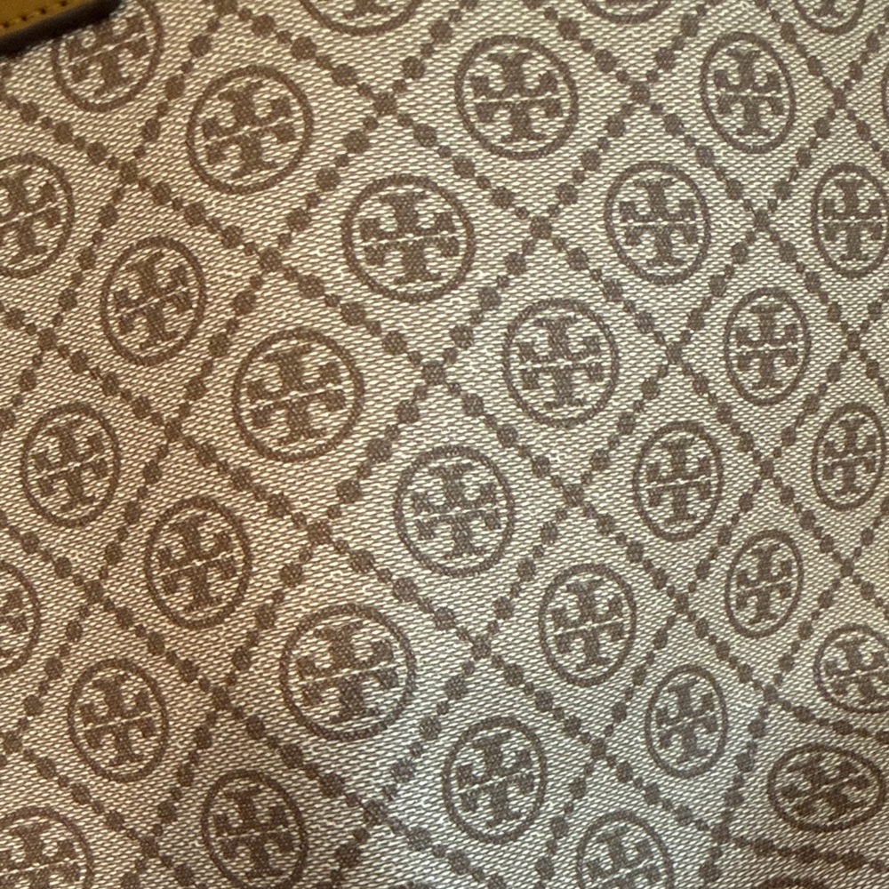 Tory Burch Brown Monogram Canvas Granola Tote Bag - Picture 5 of 16